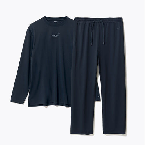 ＜TENTIAL＞BAKUNE Dry Men's 上下セット（長袖Tシャツ・ロングパンツ） ネイビー Mサイズ【2025年モデル】